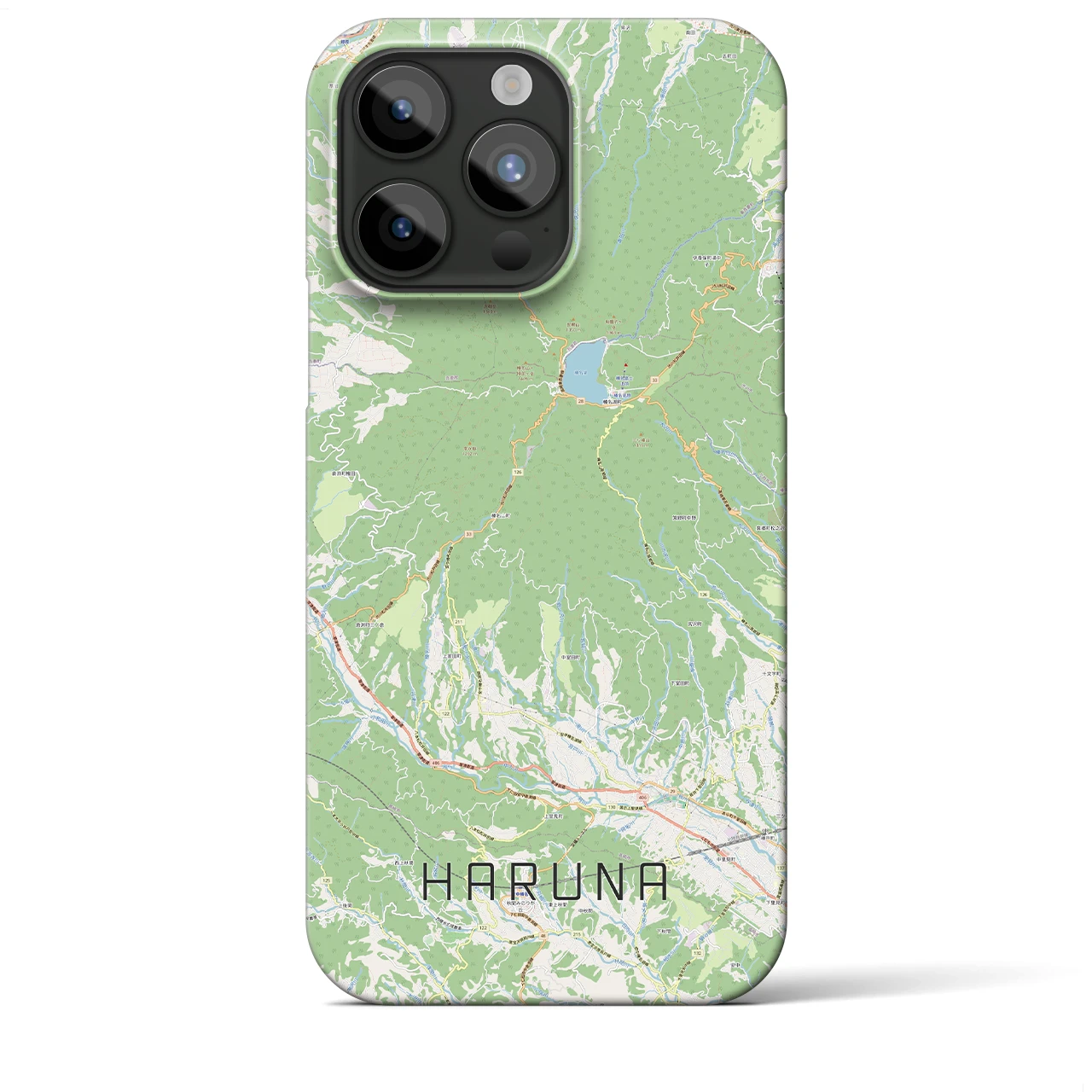 【榛名(群馬県)】地図柄iPhoneケース(バックカバータイプ)