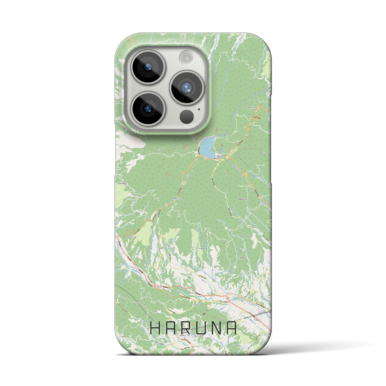 【榛名(群馬県)】地図柄iPhoneケース(バックカバータイプ)
