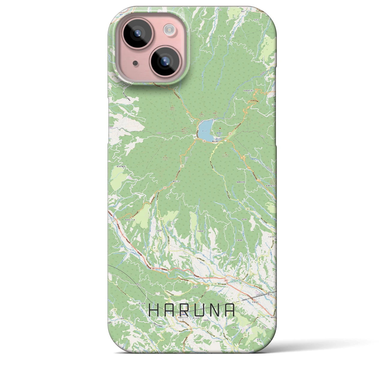 【榛名(群馬県)】地図柄iPhoneケース(バックカバータイプ)