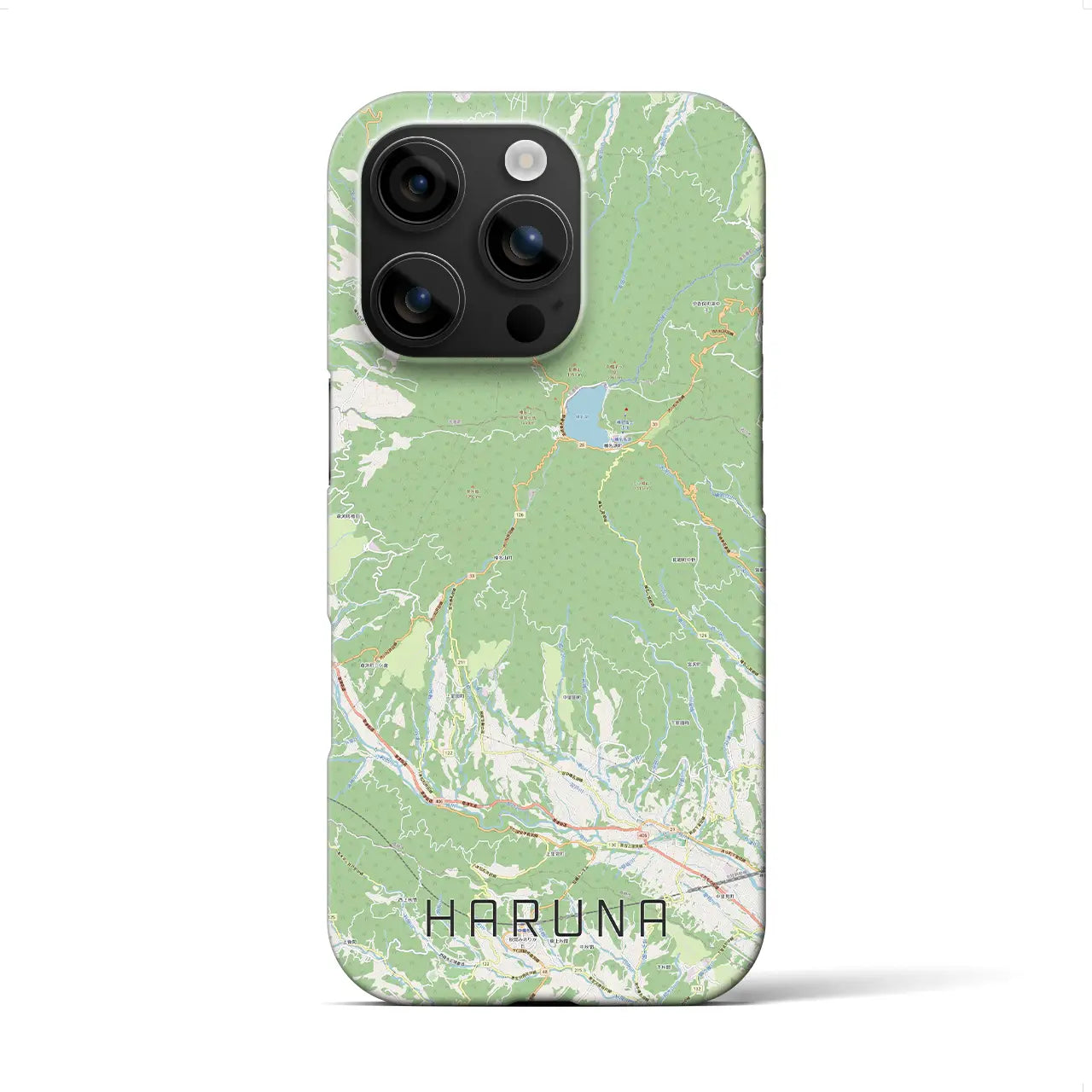 【榛名(群馬県)】地図柄iPhoneケース(バックカバータイプ)