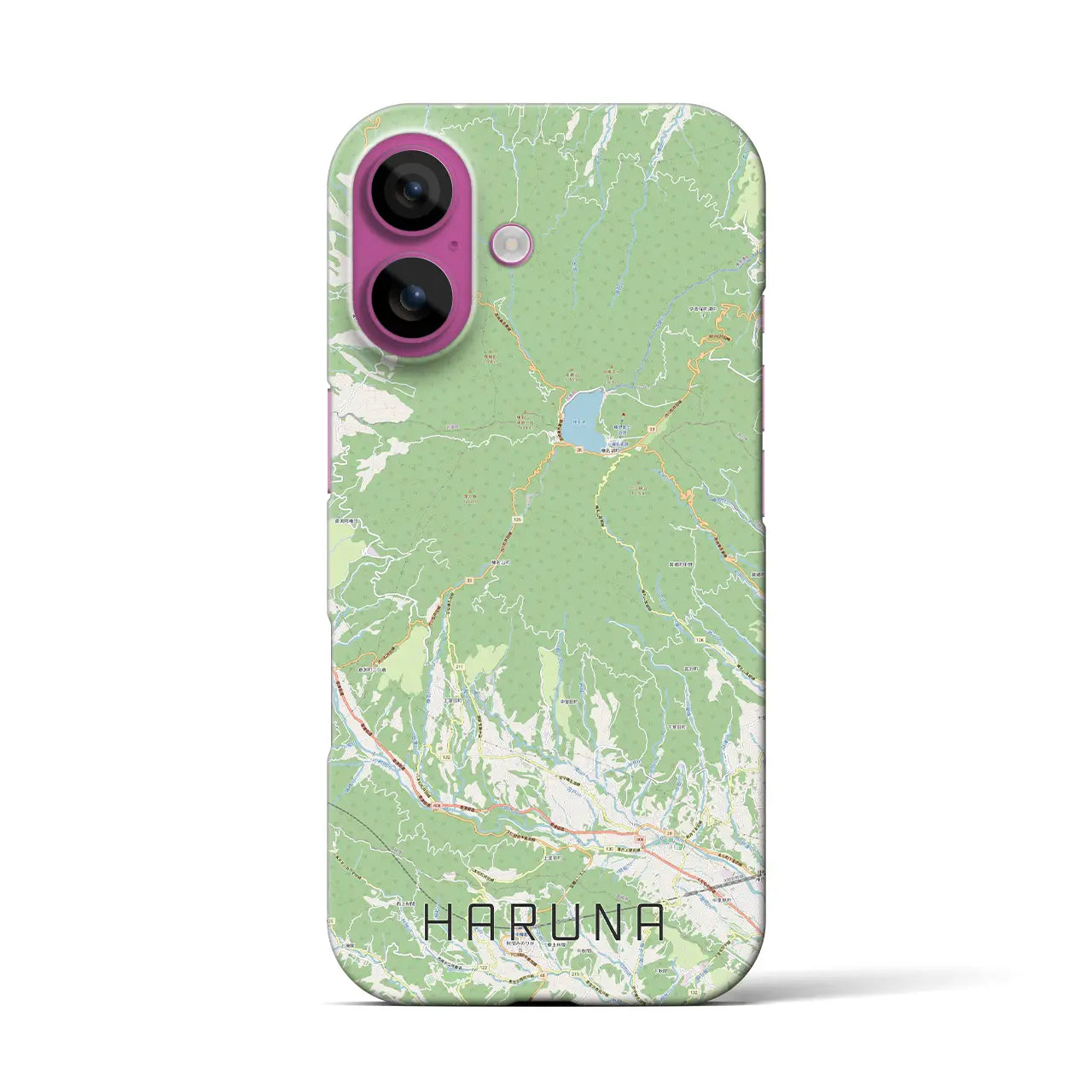 【榛名(群馬県)】地図柄iPhoneケース(バックカバータイプ)