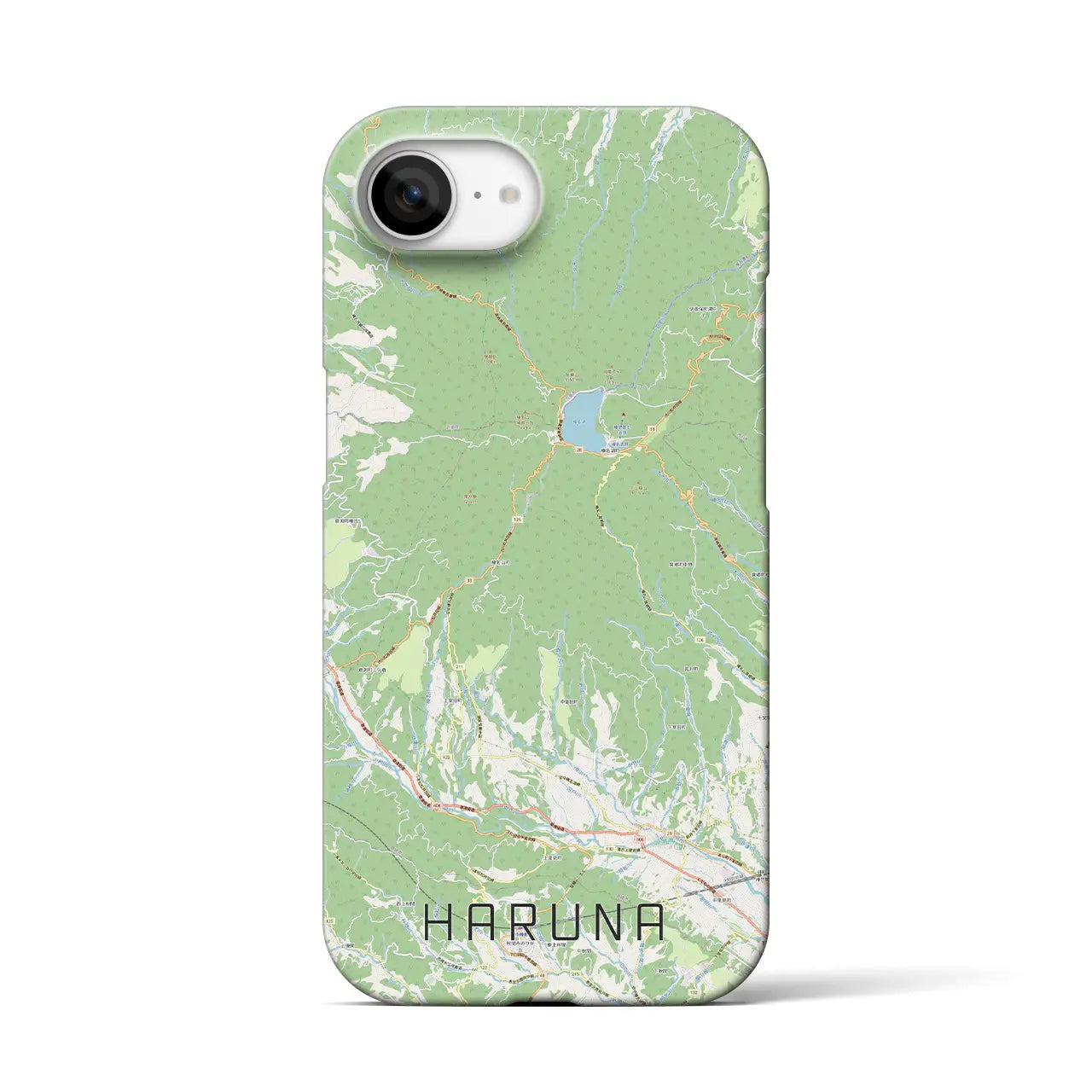 【榛名(群馬県)】地図柄iPhoneケース(バックカバータイプ)