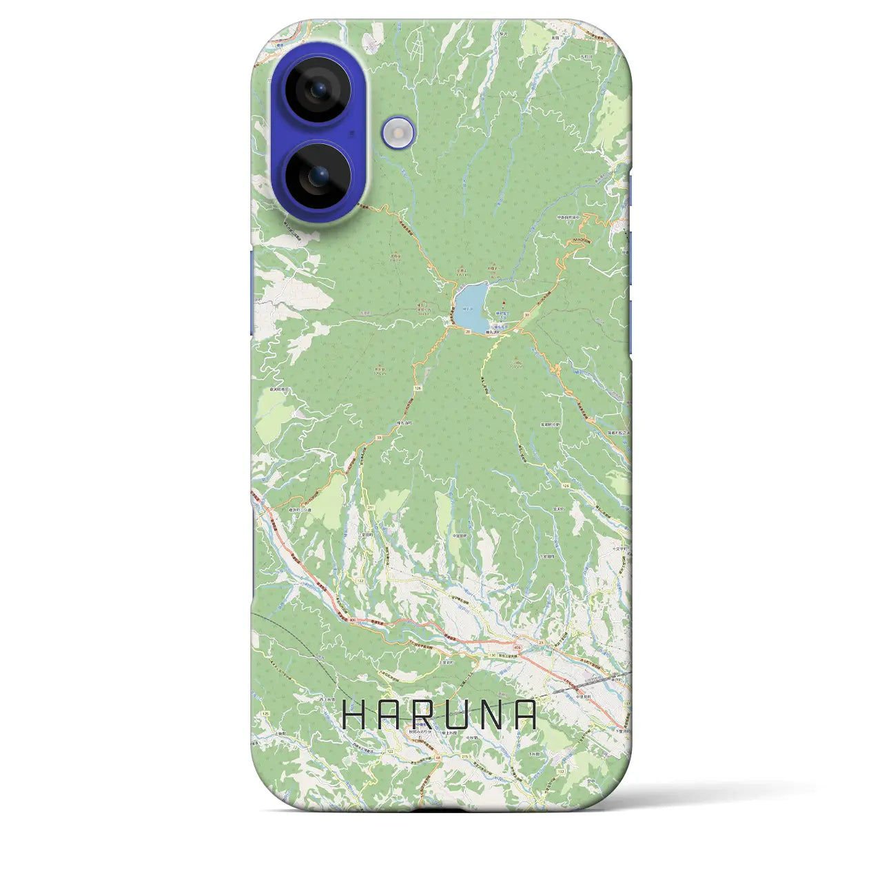 【榛名(群馬県)】地図柄iPhoneケース(バックカバータイプ)ナチュラル・iPhone 16 Pro Max 用