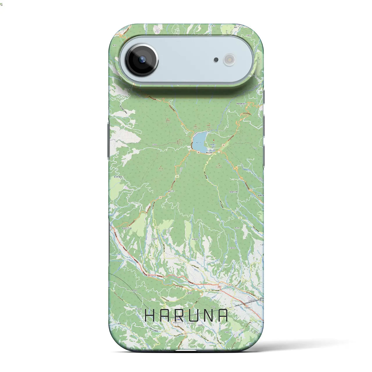 【榛名(群馬県)】地図柄iPhoneケース(バックカバータイプ)ナチュラル・iPhone 17 Pro Max 用