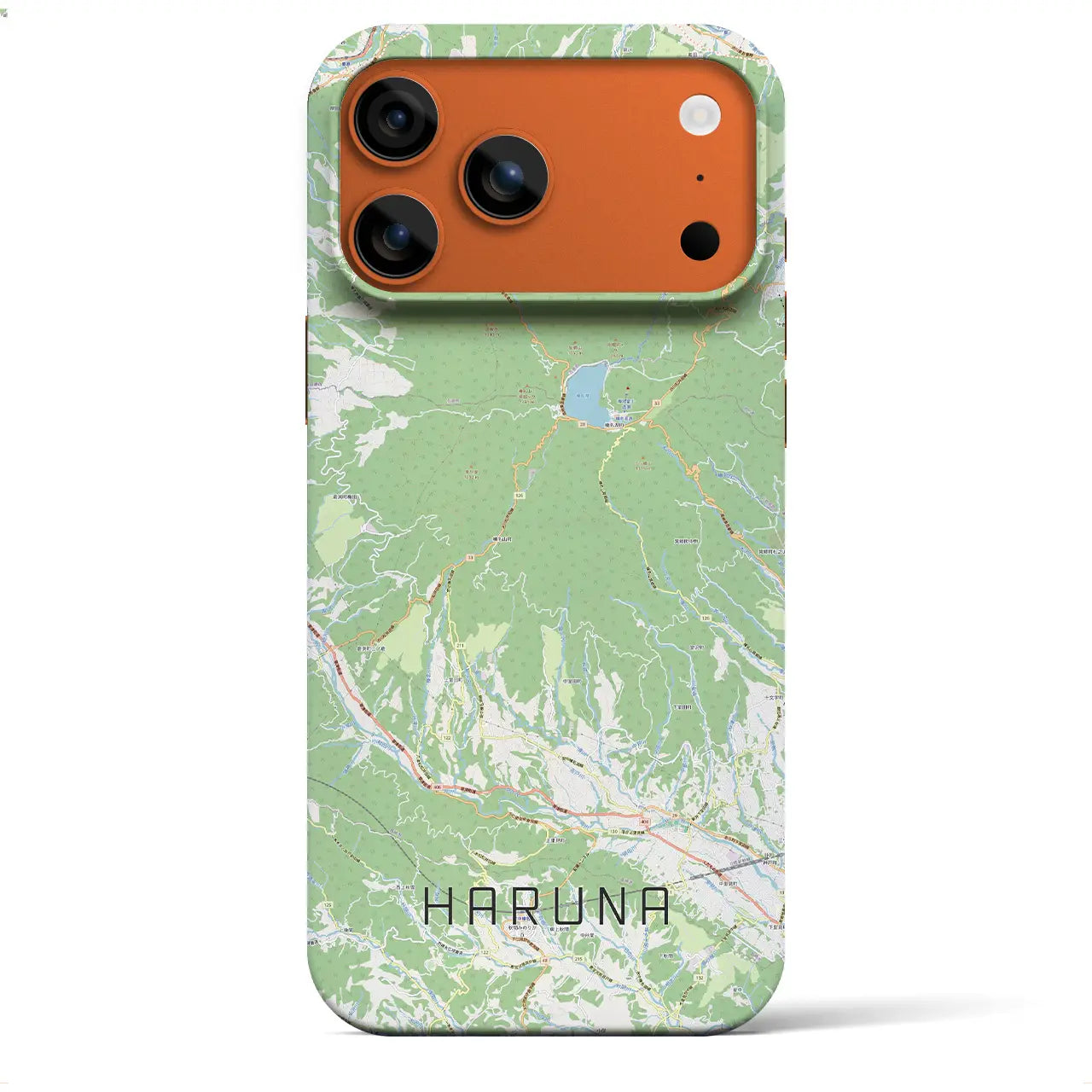 【榛名(群馬県)】地図柄iPhoneケース(バックカバータイプ)