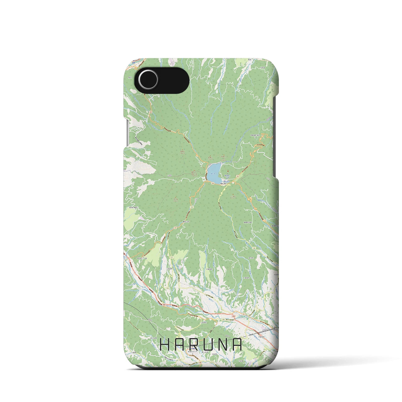 【榛名(群馬県)】地図柄iPhoneケース(バックカバータイプ)