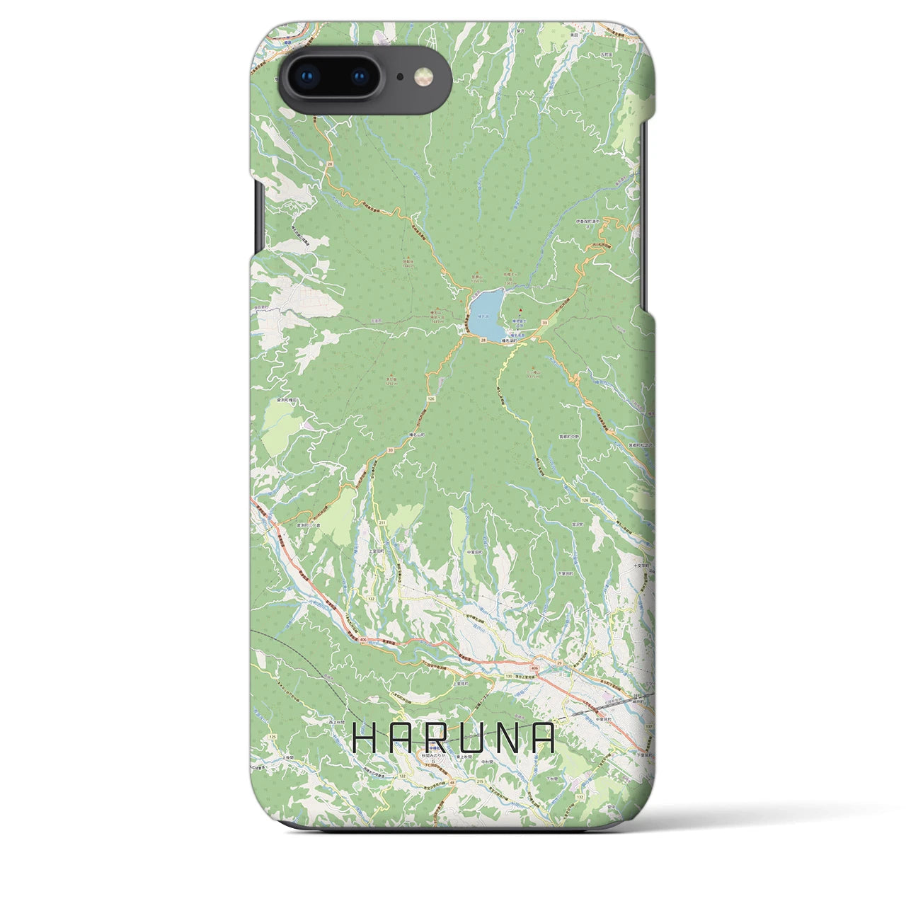 【榛名(群馬県)】地図柄iPhoneケース(バックカバータイプ)