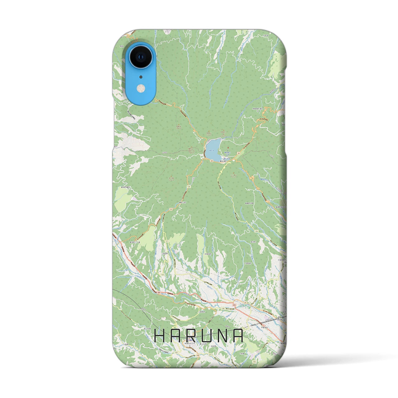 【榛名(群馬県)】地図柄iPhoneケース(バックカバータイプ)