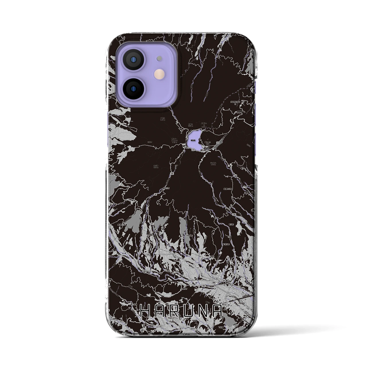 【榛名(群馬県)】地図柄iPhoneケース(クリアタイプ)