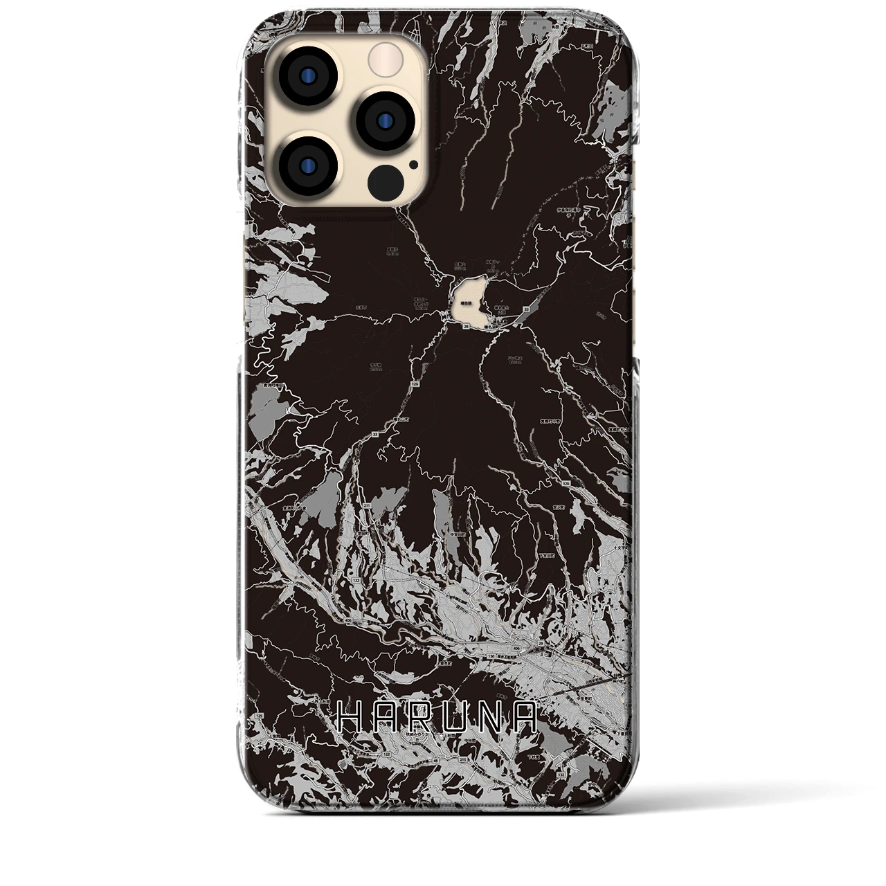 【榛名(群馬県)】地図柄iPhoneケース(クリアタイプ)