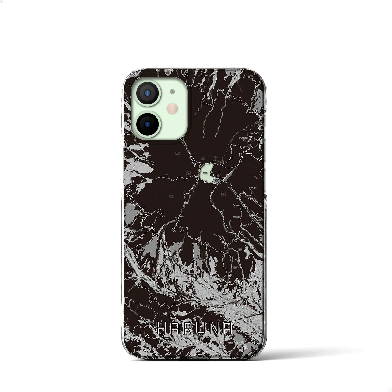 【榛名(群馬県)】地図柄iPhoneケース(クリアタイプ)