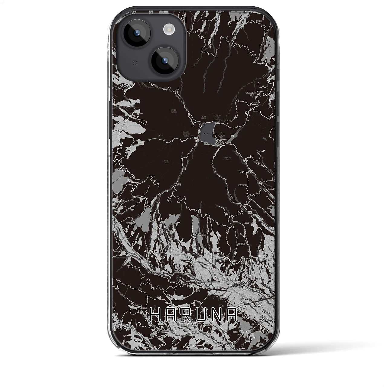 【榛名(群馬県)】地図柄iPhoneケース(クリアタイプ)