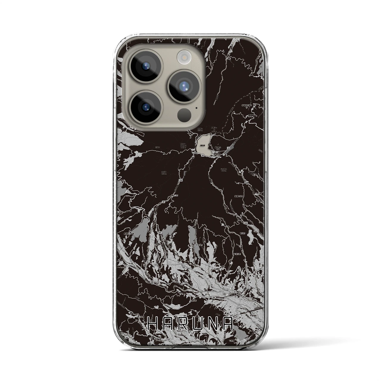 【榛名(群馬県)】地図柄iPhoneケース(クリアタイプ)