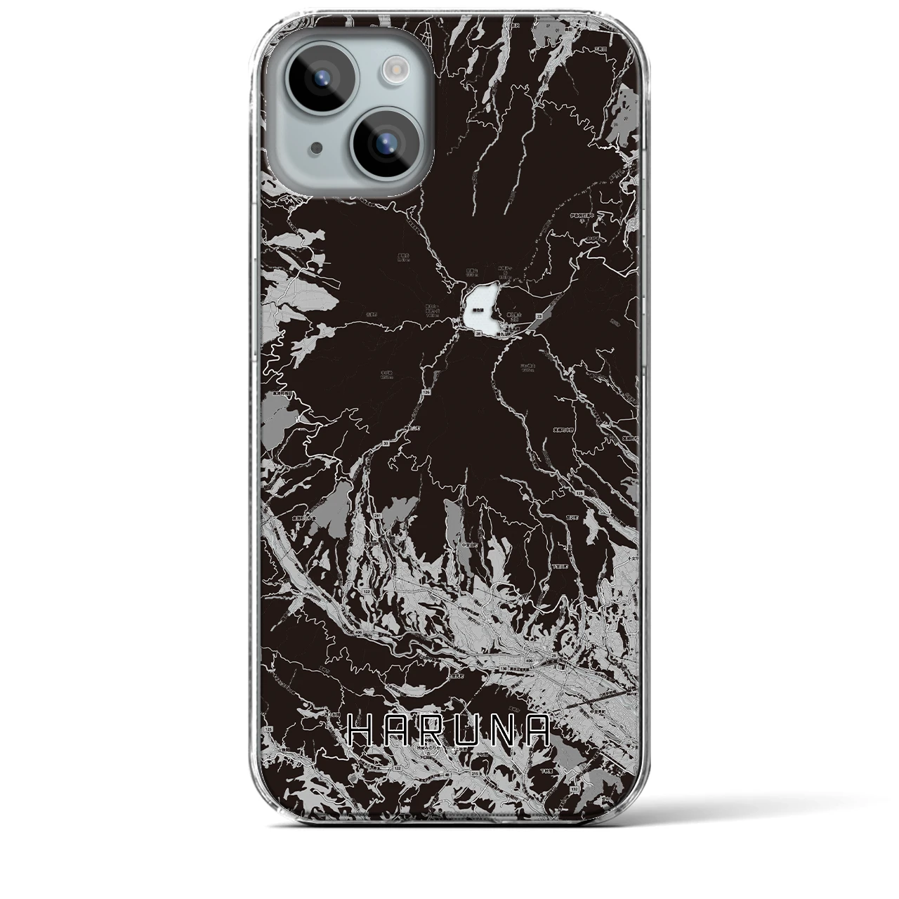 【榛名(群馬県)】地図柄iPhoneケース(クリアタイプ)