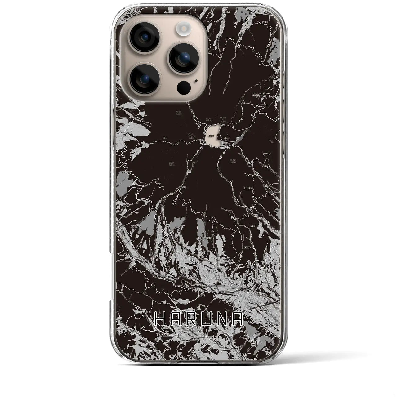 【榛名(群馬県)】地図柄iPhoneケース(クリアタイプ)