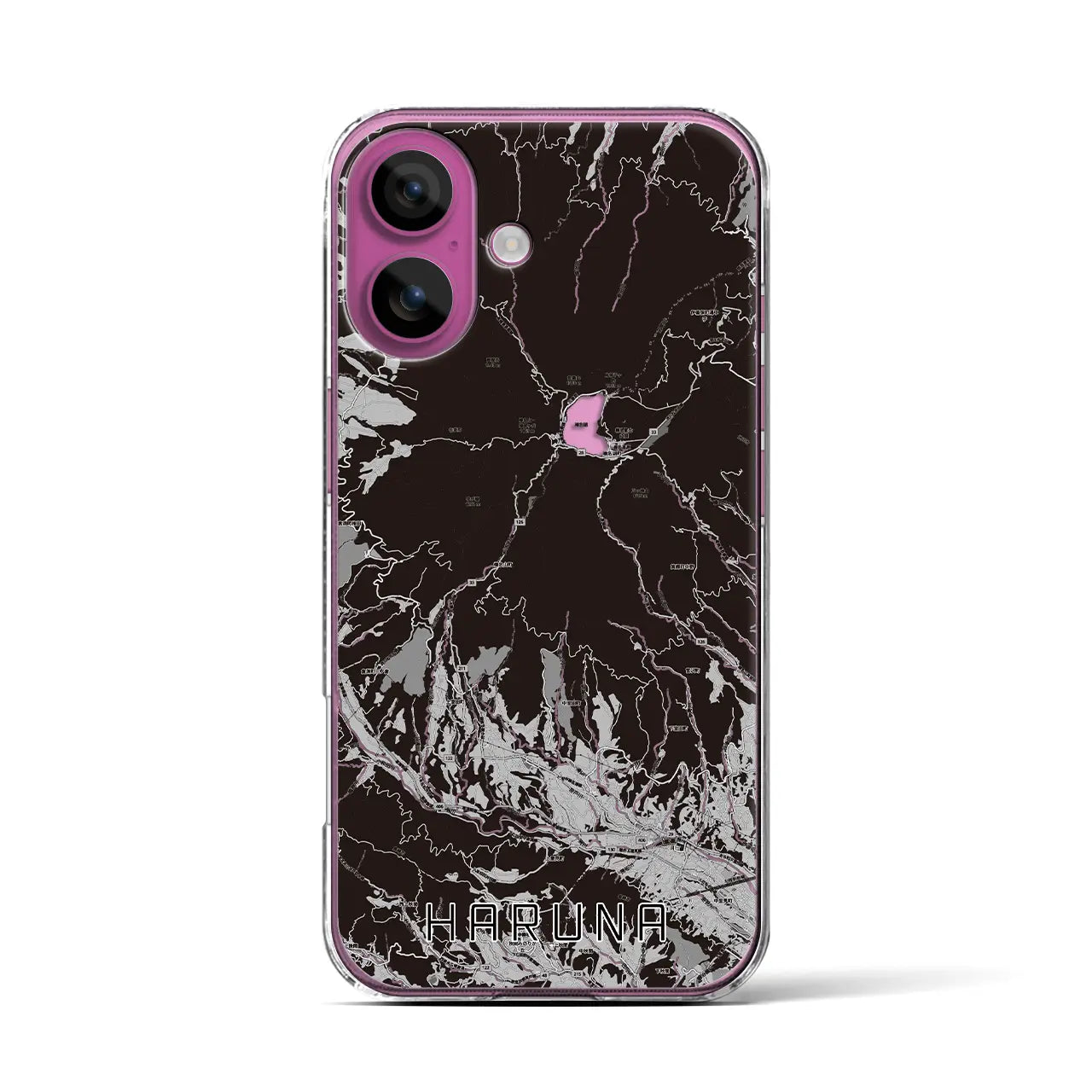 【榛名(群馬県)】地図柄iPhoneケース(クリアタイプ)