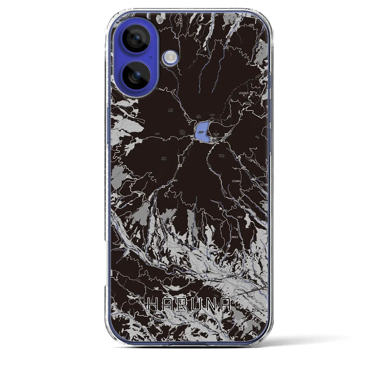 【榛名(群馬県)】地図柄iPhoneケース(クリアタイプ)