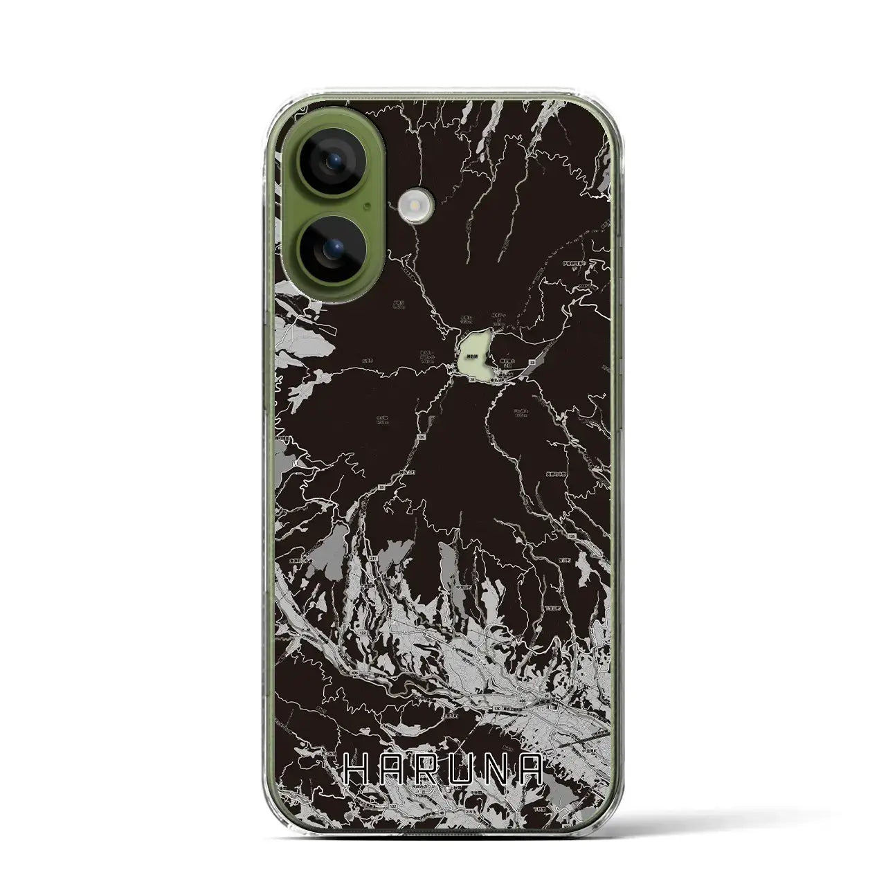 【榛名(群馬県)】地図柄iPhoneケース(クリアタイプ)