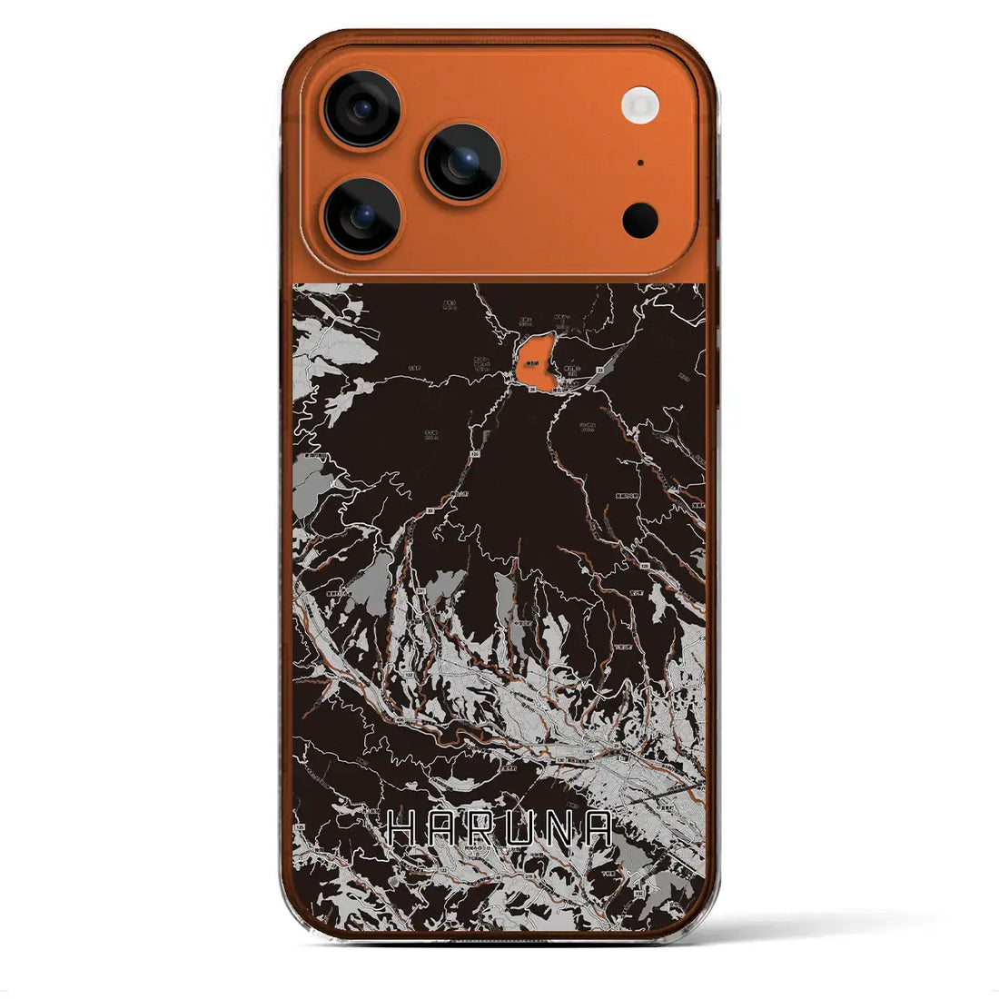 【榛名(群馬県)】地図柄iPhoneケース(クリアタイプ)