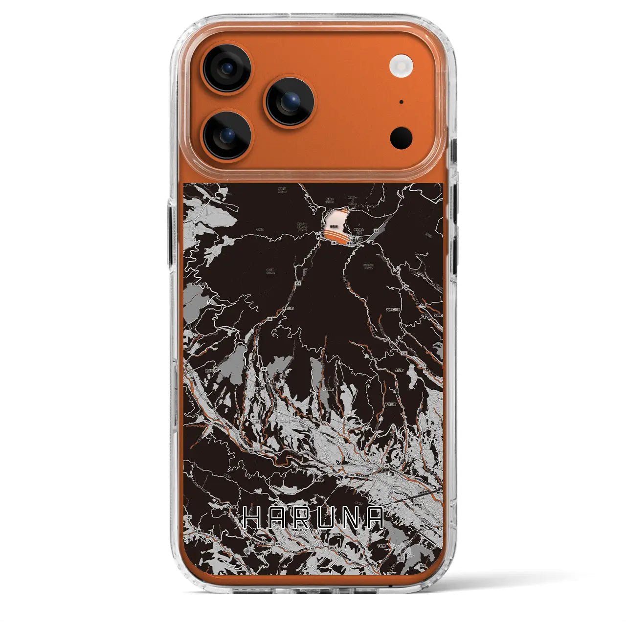 【榛名(群馬県)】地図柄iPhoneケース(MagSafeタイプ)