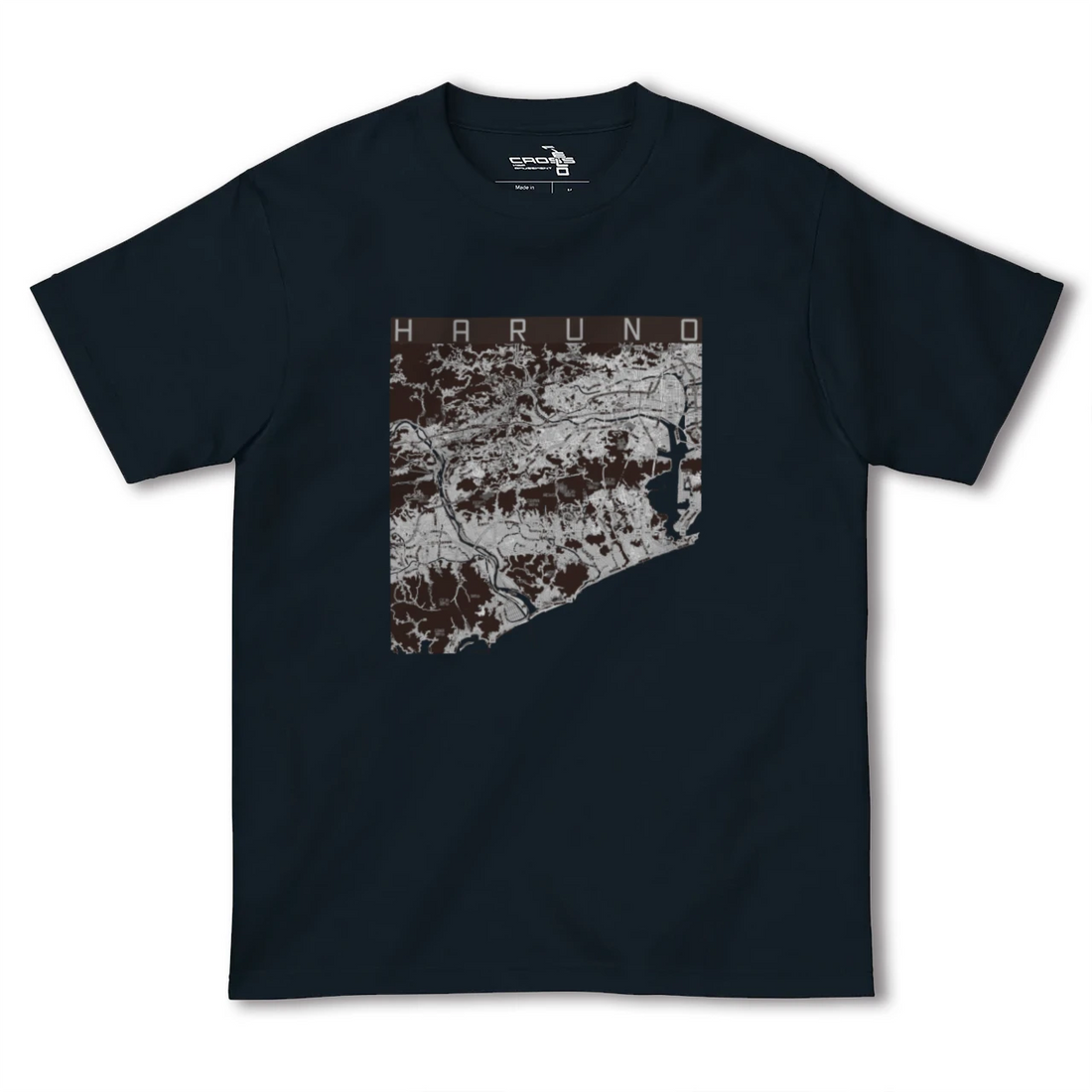 【春野(高知県)】地図柄ヘビーウェイトTシャツ