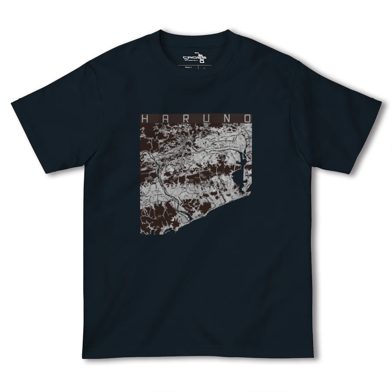 【春野(高知県)】地図柄ヘビーウェイトTシャツ