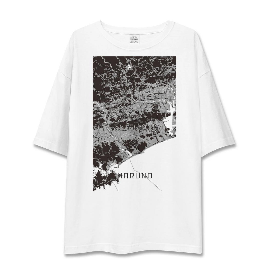 【春野(高知県)】地図柄ビッグシルエットTシャツ