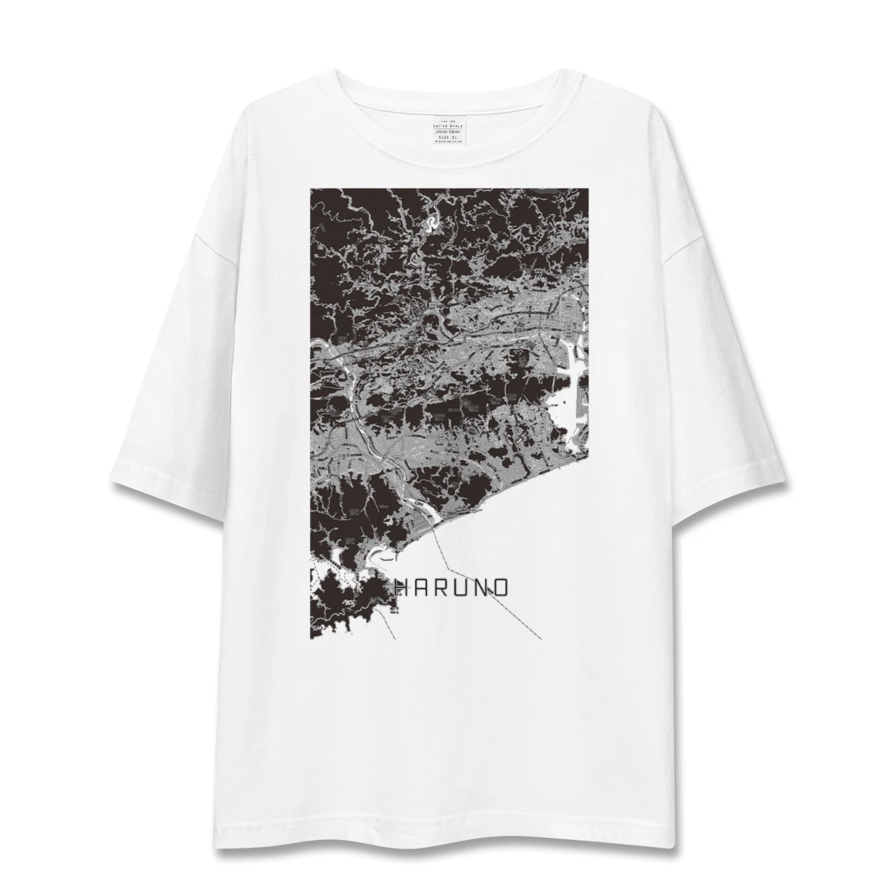 【春野(高知県)】地図柄ビッグシルエットTシャツ