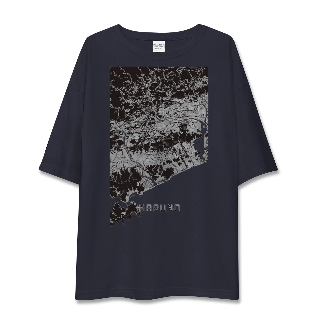 【春野(高知県)】地図柄ビッグシルエットTシャツ