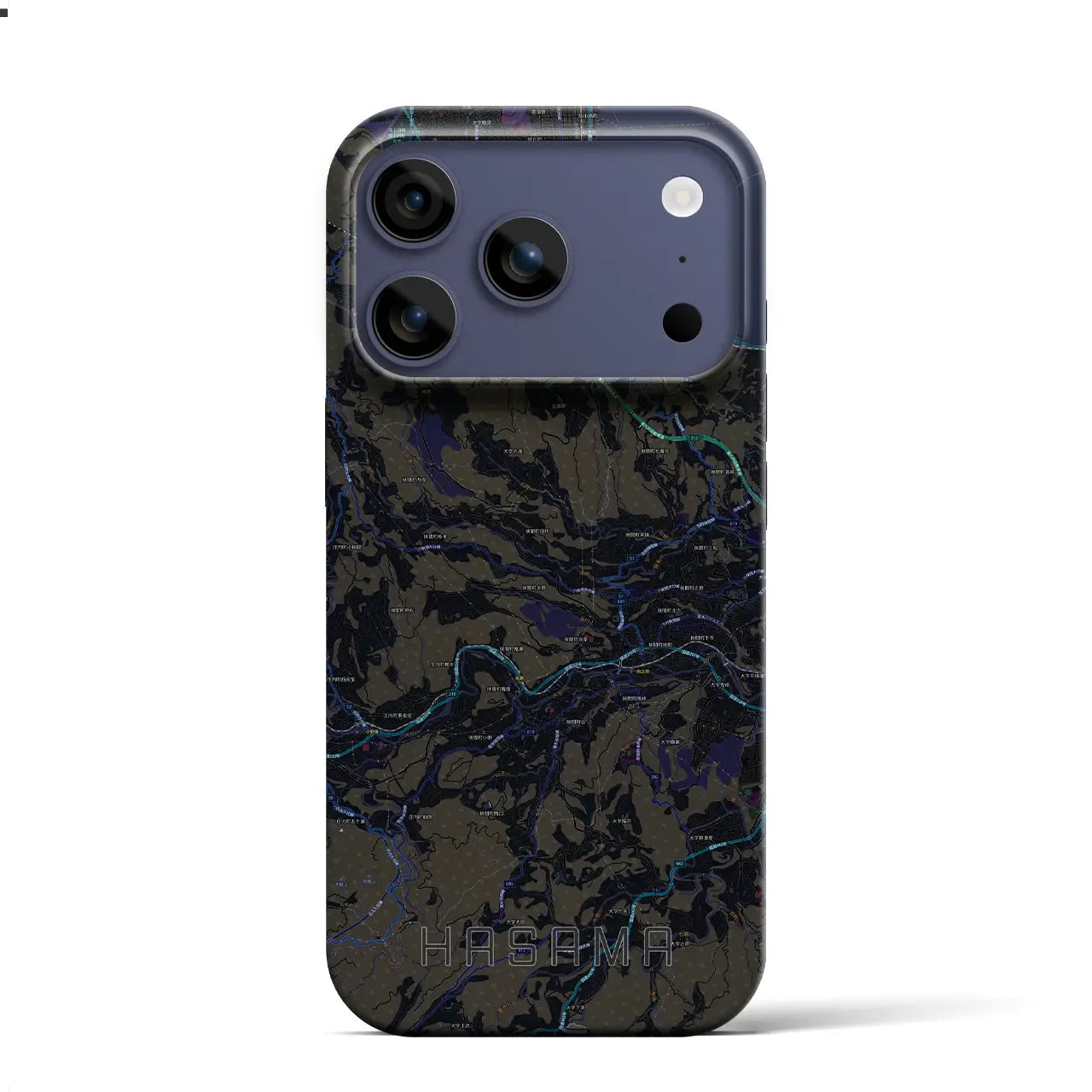 【挾間(大分県)】地図柄iPhoneケース(バックカバータイプ)