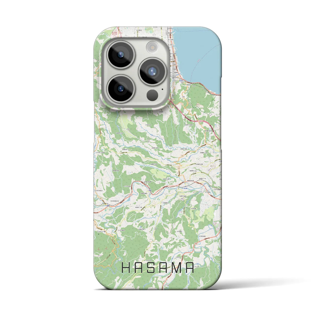 【挾間(大分県)】地図柄iPhoneケース(バックカバータイプ)