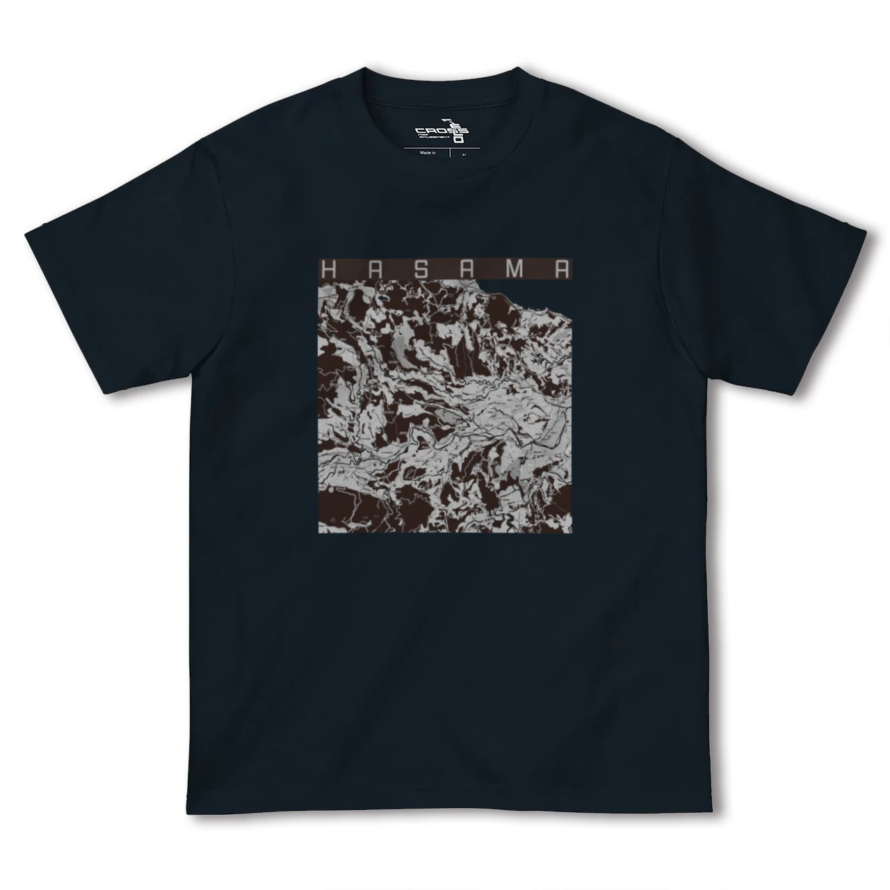 【挾間(大分県)】地図柄ヘビーウェイトTシャツ