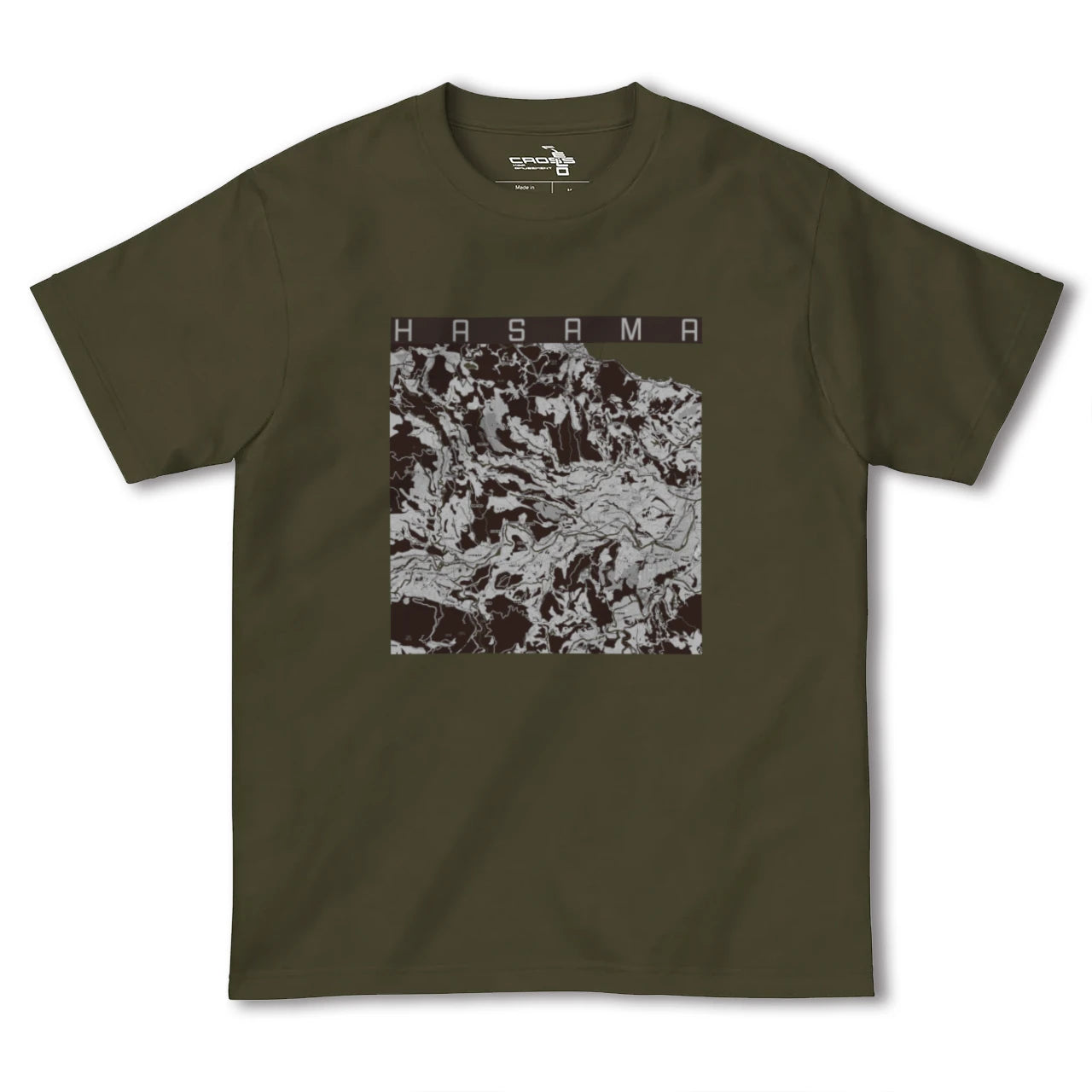 【挾間(大分県)】地図柄ヘビーウェイトTシャツ
