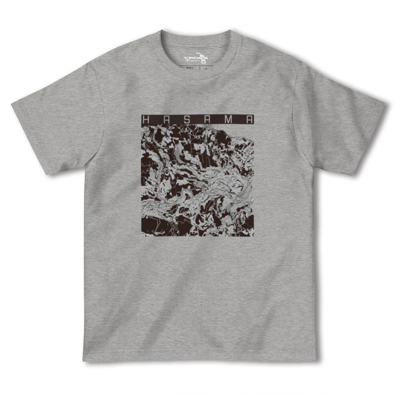 【挾間(大分県)】地図柄ヘビーウェイトTシャツ