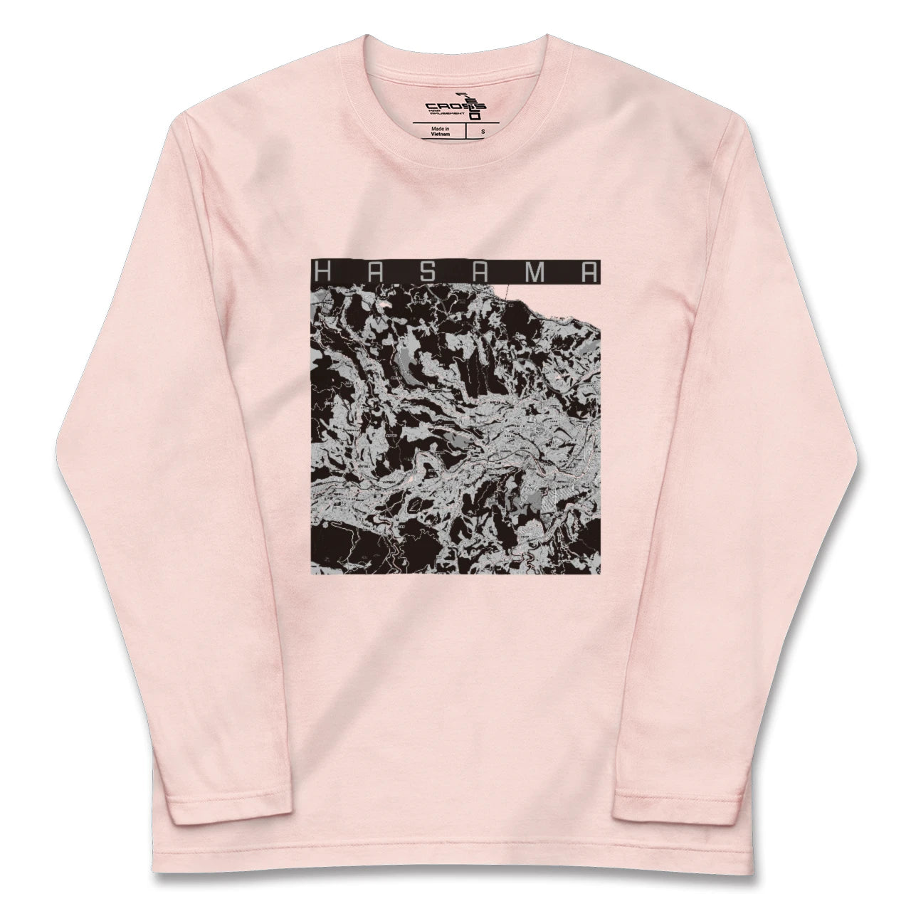 【挾間(大分県)】地図柄ロングスリーブTシャツ