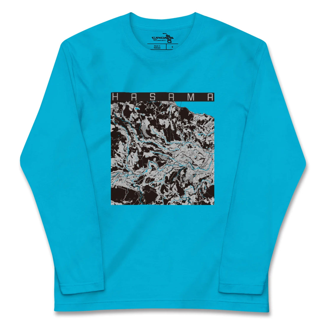 【挾間(大分県)】地図柄ロングスリーブTシャツ