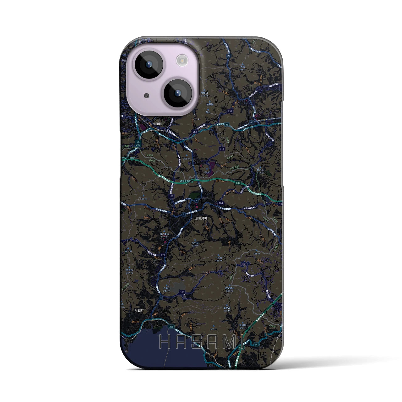 【波佐見(長崎県)】地図柄iPhoneケース(バックカバータイプ)