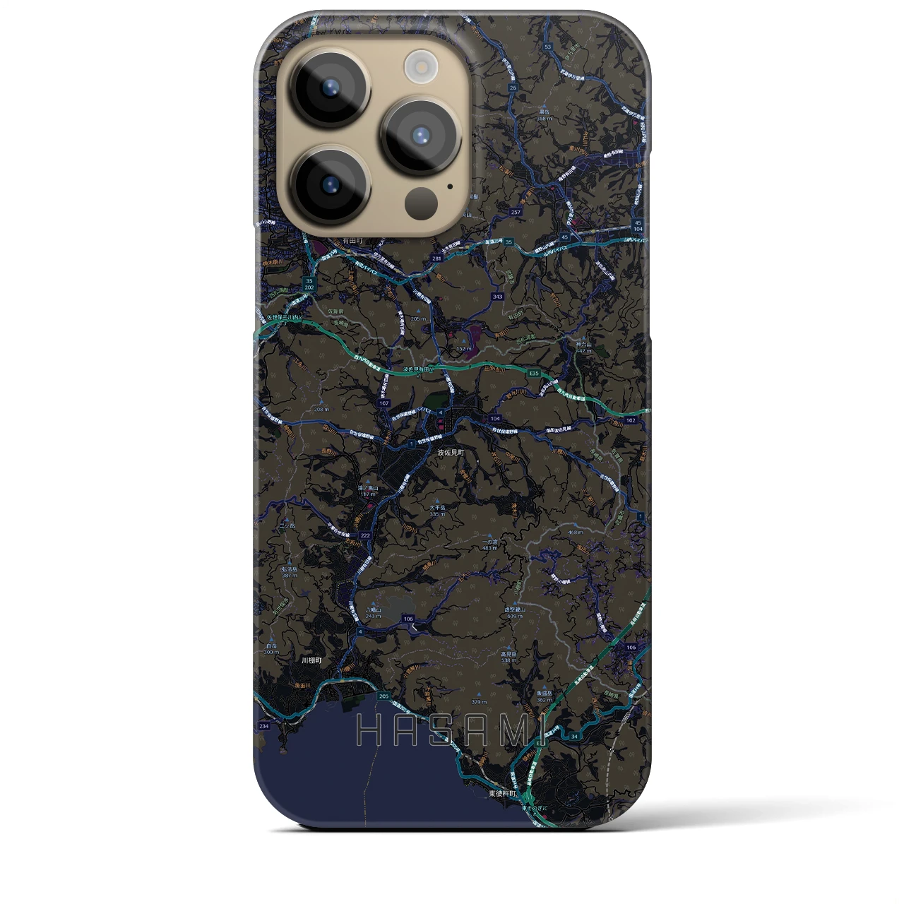 【波佐見(長崎県)】地図柄iPhoneケース(バックカバータイプ)