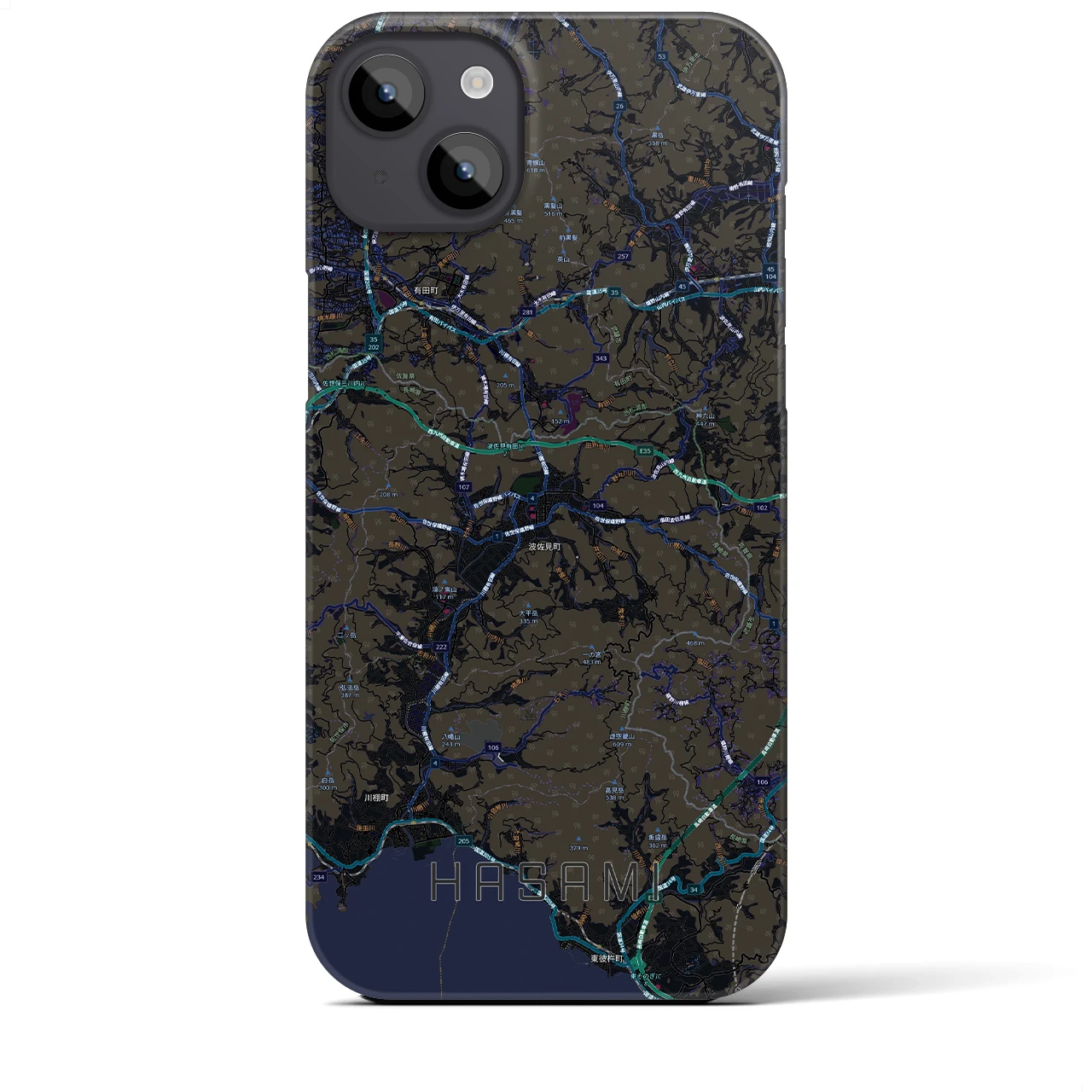 【波佐見(長崎県)】地図柄iPhoneケース(バックカバータイプ)