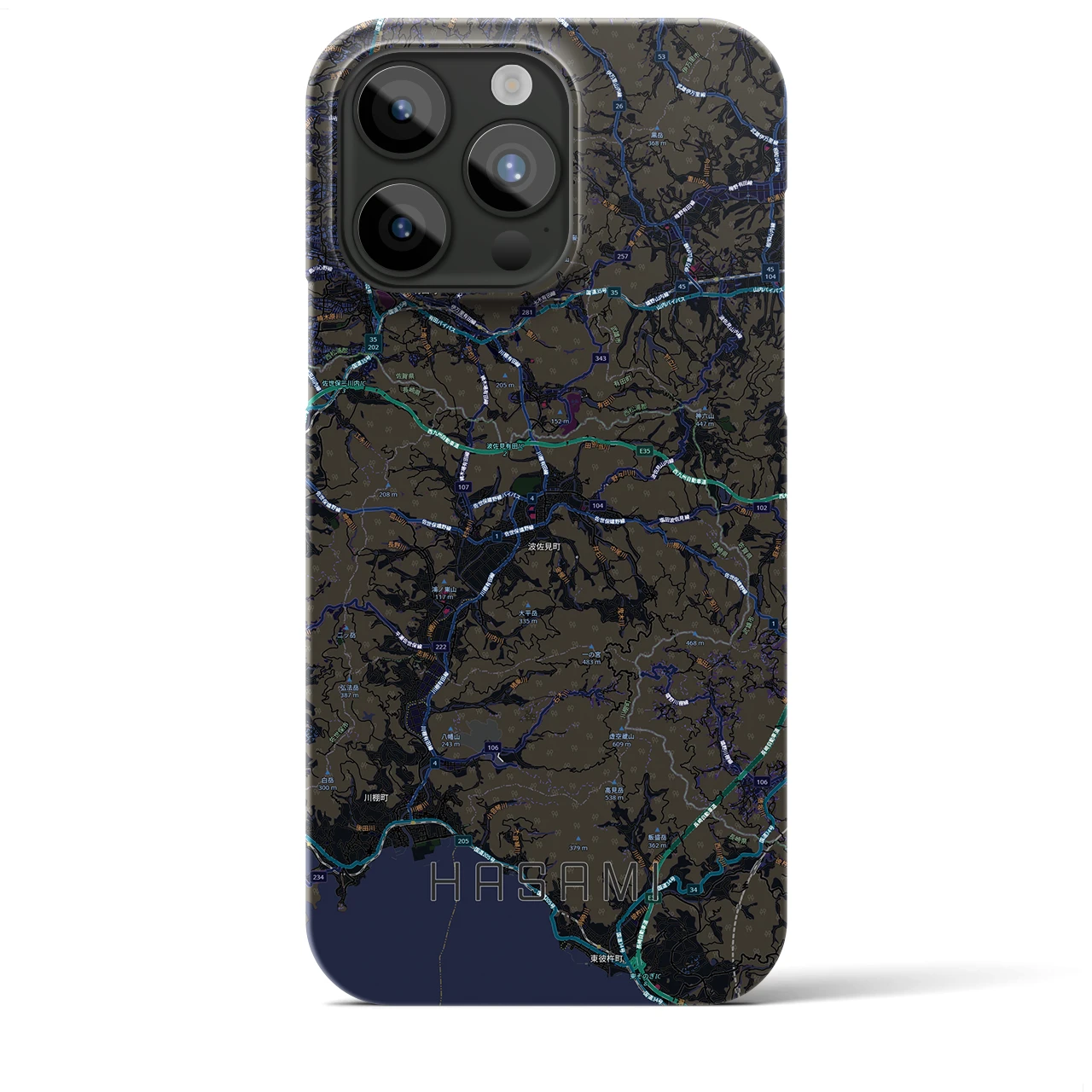 【波佐見(長崎県)】地図柄iPhoneケース(バックカバータイプ)