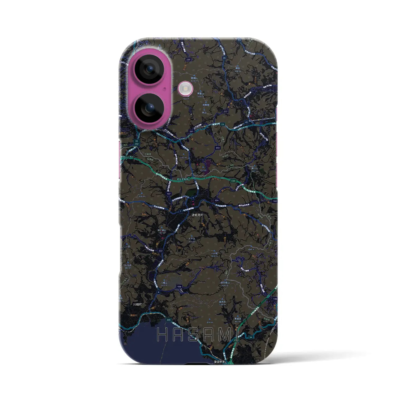 【波佐見(長崎県)】地図柄iPhoneケース(バックカバータイプ)