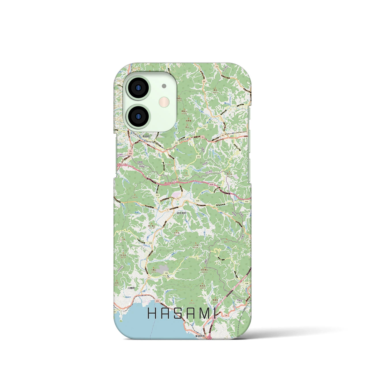 【波佐見(長崎県)】地図柄iPhoneケース(バックカバータイプ)