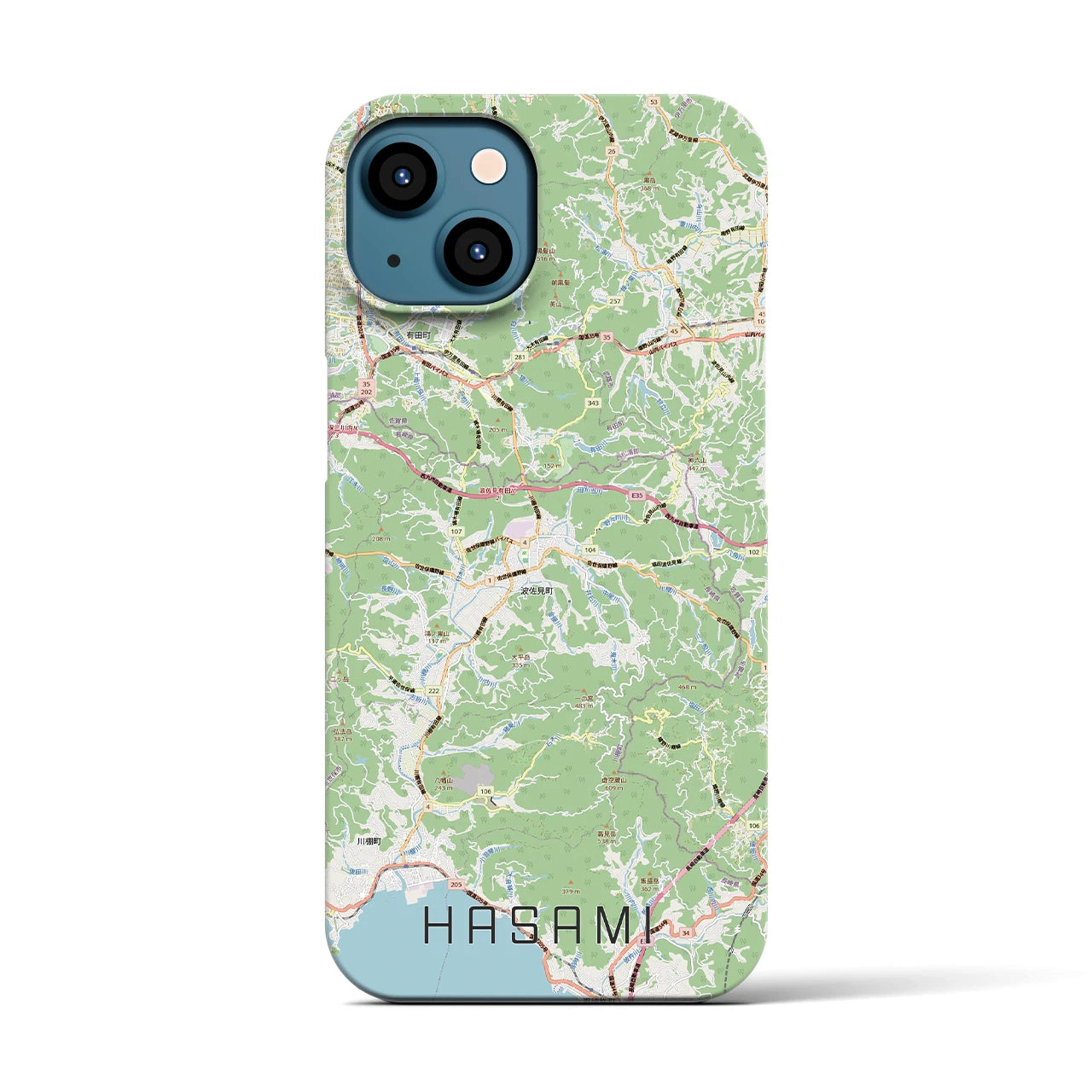 【波佐見(長崎県)】地図柄iPhoneケース(バックカバータイプ)