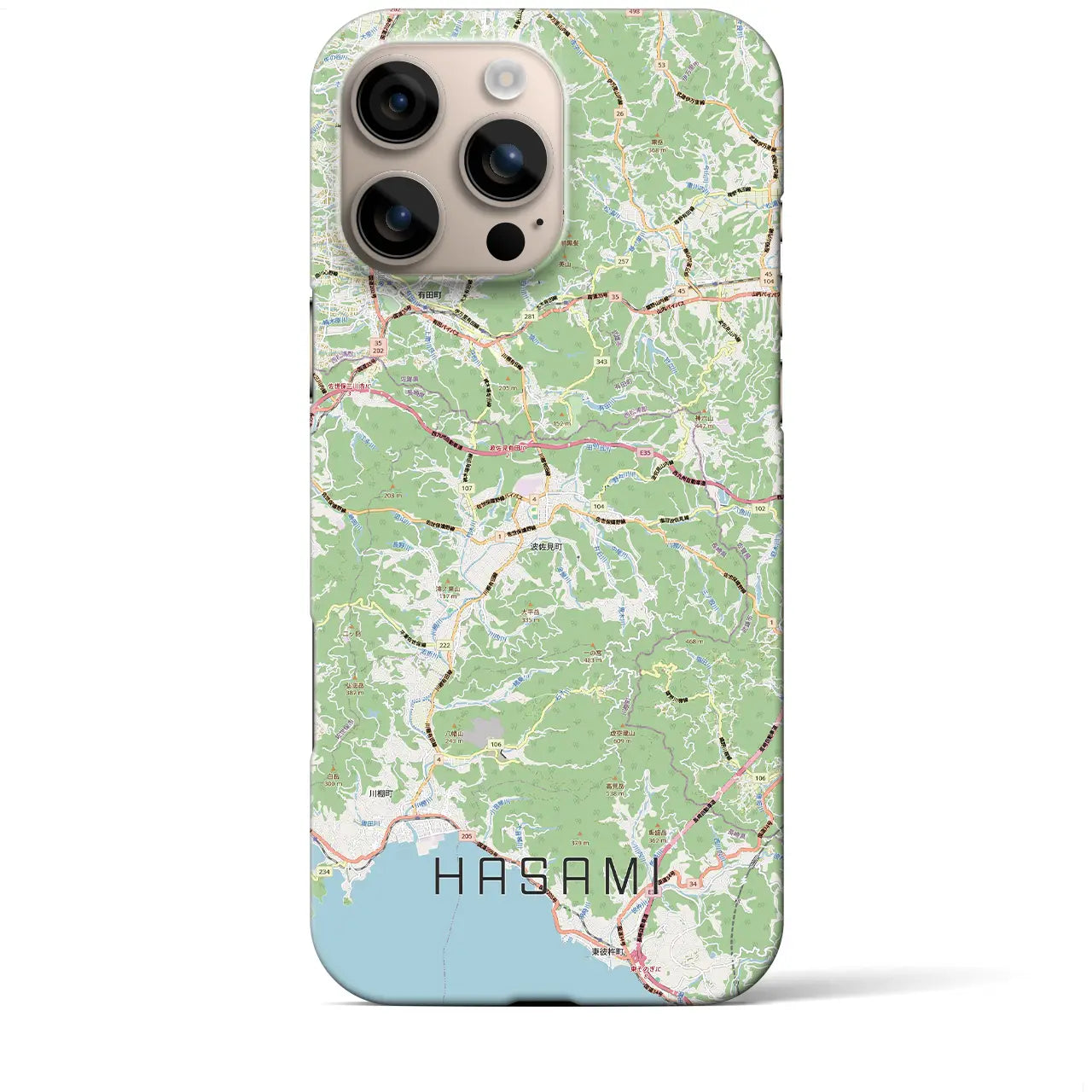 【波佐見(長崎県)】地図柄iPhoneケース(バックカバータイプ)
