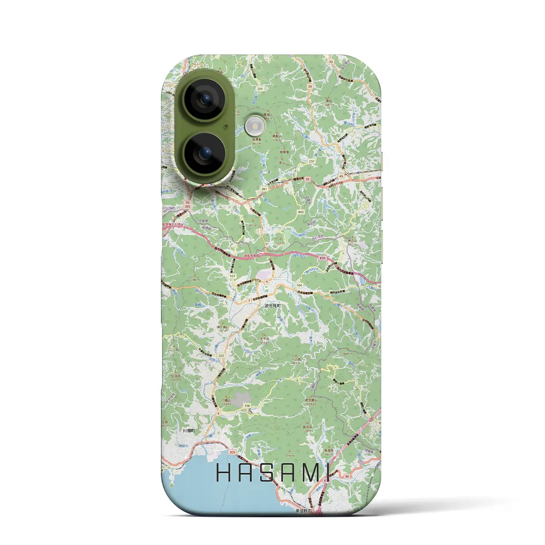 【波佐見(長崎県)】地図柄iPhoneケース(バックカバータイプ)ナチュラル・iPhone 17 Pro Max 用