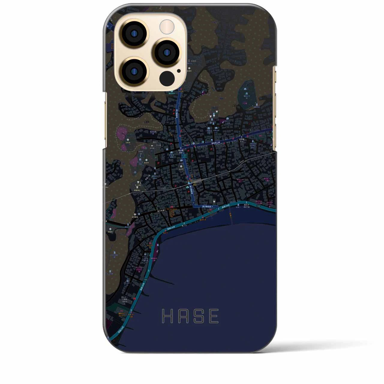 【長谷(神奈川県)】地図柄iPhoneケース(バックカバータイプ)