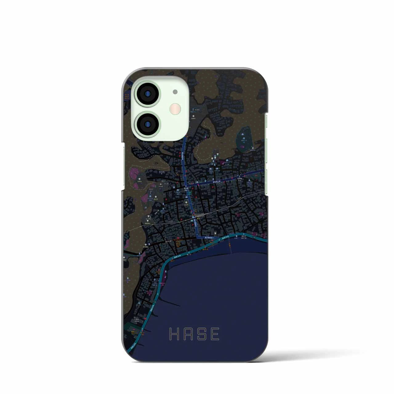【長谷(神奈川県)】地図柄iPhoneケース(バックカバータイプ)