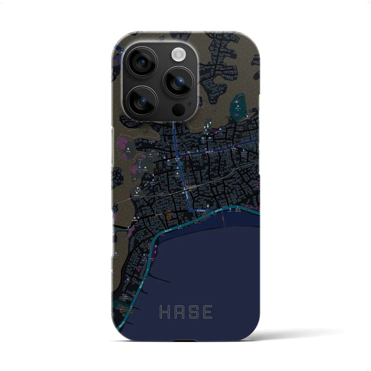【長谷(神奈川県)】地図柄iPhoneケース(バックカバータイプ)