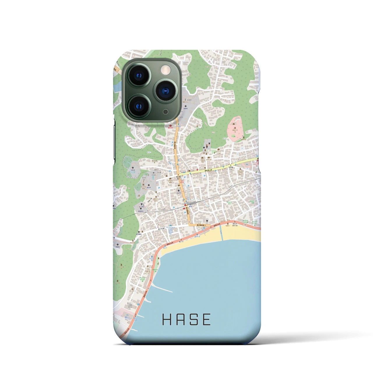 【長谷(神奈川県)】地図柄iPhoneケース(バックカバータイプ)