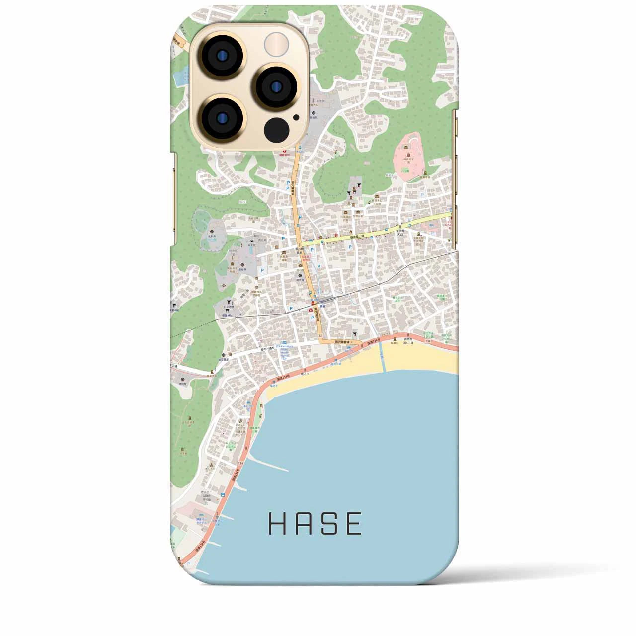 【長谷(神奈川県)】地図柄iPhoneケース(バックカバータイプ)
